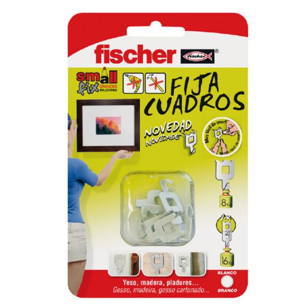 FIJA CUADROS 8K NEGRO 8 UDS. FISCHER