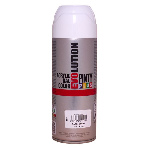 PINTURA SPRAY ACRIL.BLACO SATIN.400ML